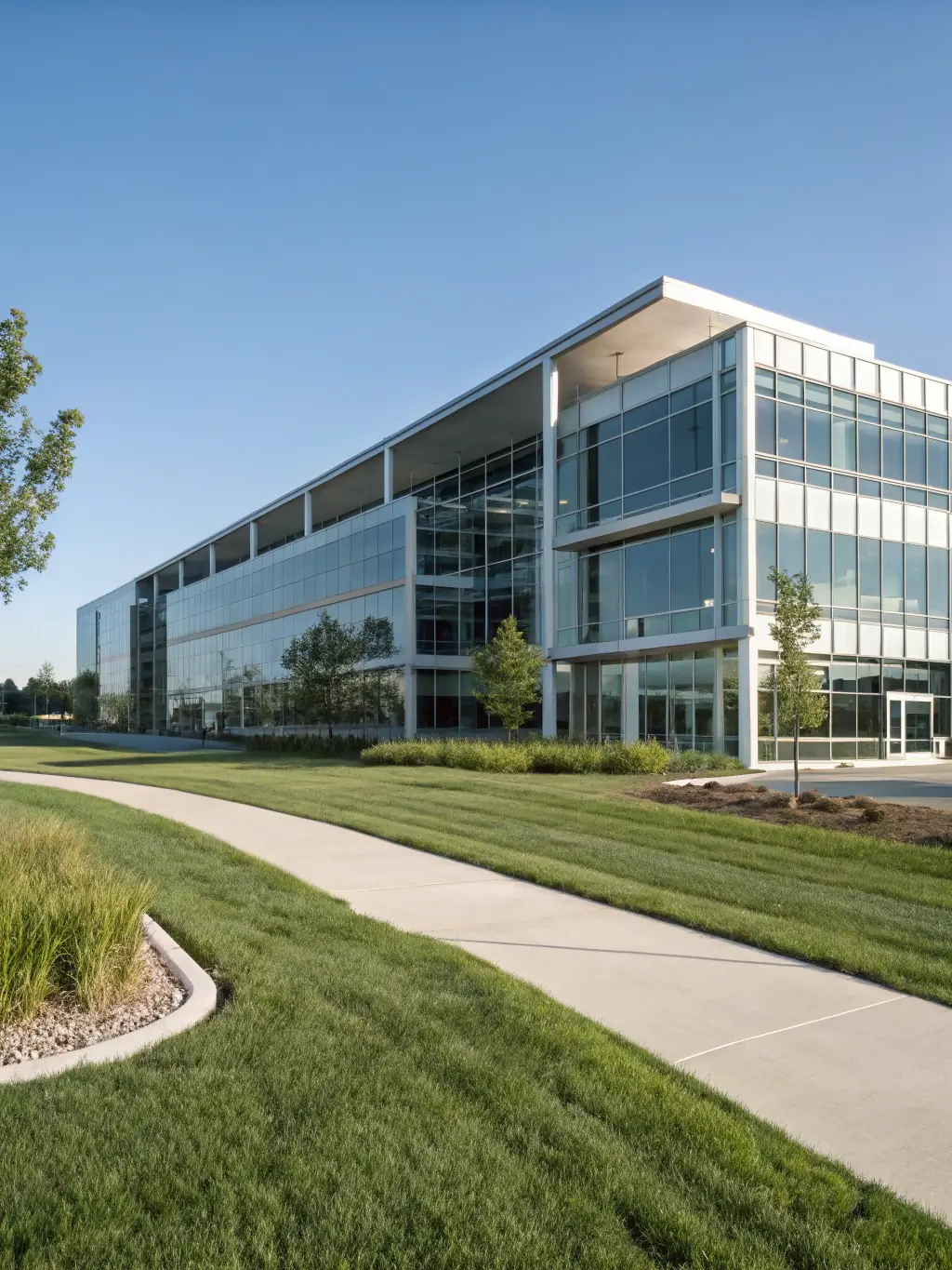 A modern office building representing a company, emphasizing compliance and adherence to industry standards.